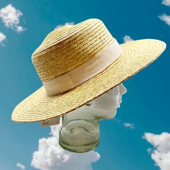 ASOS Accessories - ASOS Tan Straw Boater Hat NWT